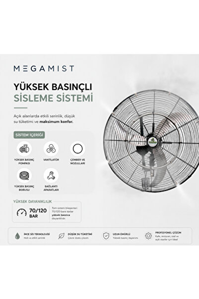 MEGAMİST MF75 Silent Serisi Sanayi Tipi Vantilatör