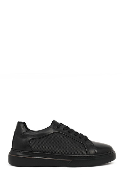 Derimod Erkek Siyah Bağcıklı Kalın Tabanlı Deri Sneaker 26SFD660918