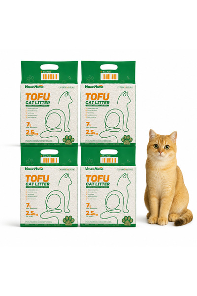 Vmax Tofu Cat Litter 7L (2.5kg) – Fast Clumping, Low Dust & Low Tracking, Flu...