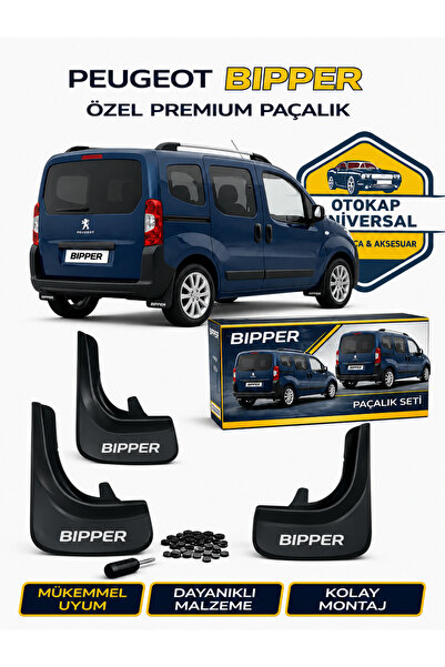 KAPOTO Peugeot Bipper Uyumlu 4’lü Paçalık Takımı Ön Arka Çamurluk Tozluk Seti