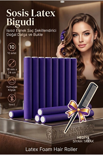 Transformacion Set češlja za kobasice Bigudi, debljina 18 mm, 10 komada 721386