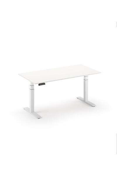 Bürotime Yükseklik ayarlı çalışma masası, beyaz, beyaz, 70x120cm