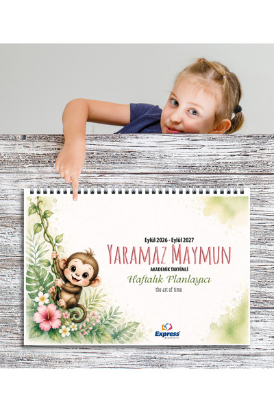 express planlayıcı 2027 Calendar A4 Size 53 Weekly Planner Naughty Monkey