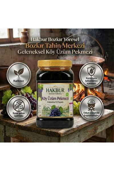 Bozkır yöresel Bozkır Tahin Merkezi Geleneksel Üzüm Köy Pekmezi 950 gr (Doğal...