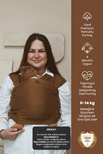 ilays beauty Premium Birinci Sınıf Pamuklu Esnek Wrap Sling (BABYWEARİNGE ÖZE...