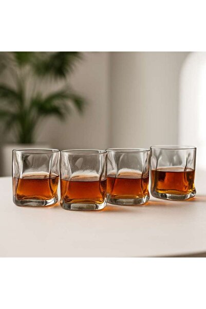 PAN HOME Ethan Electroplated 4-Piece Dof Glass Set 280ml - Grey