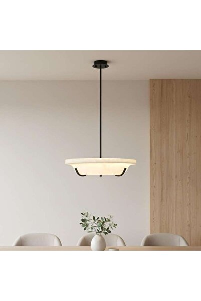 PAN HOME مصباح معلق من البولي ريزين مدمج بتقنية LED بقوة 40 واط من كاناري - أ...