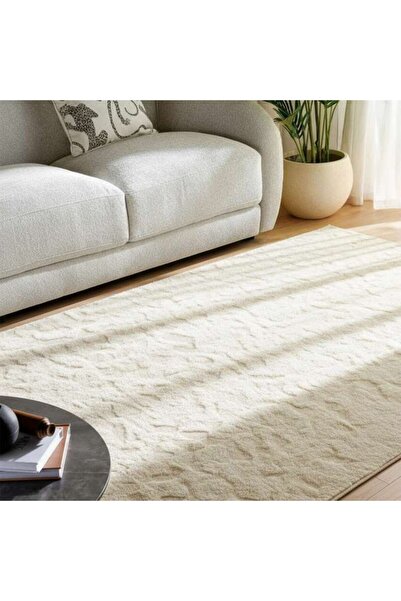 PAN HOME Yhumi Super Soft Shaggy Rug 200x290cm - Ivory