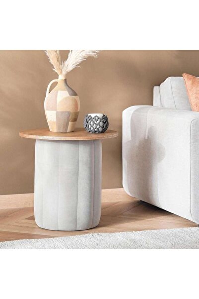 PAN HOME طاولة جانبية صغيرة من بولاريس - لون أزرق طبيعي