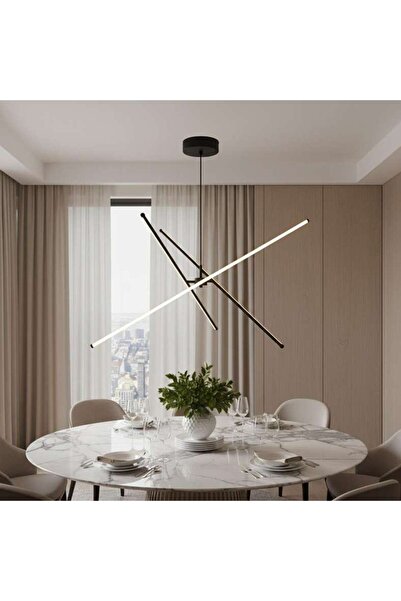 PAN HOME Glowmer 34w Integrated Pendant Lamp 90x120cm - Matt Black