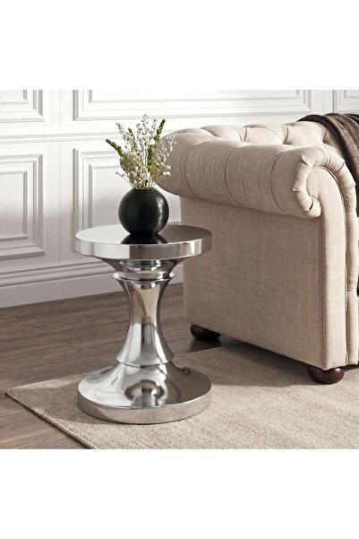 PAN HOME Maiko End Table Polish - Silver