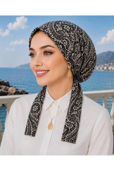 erasra class Scarf Bonnet Cotton Fabric Does Not Slip, Ready to Wear, Has a T...