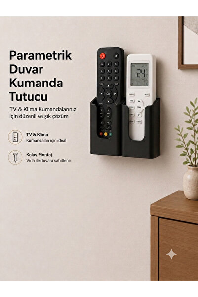 TY Tech Duvara Monte Kumanda Tutacağı Yapışkanlı veya Vidalı Tv Klima Kumanda...