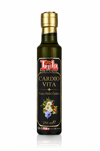 TİJDA Cardio Vita Alıç Çiçeği,Demir Dikeni,ökse otu,sarımsak özü,Hindiba saf, Bitki Özleri 250 ml