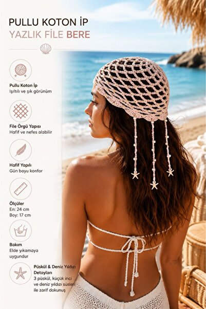 PİNKBAG Bohem Örgü Pullu File Bone