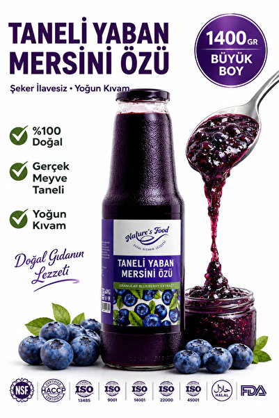 NATURES FOOD Taneli Yaban Mersini Özü | Şeker İlavesiz • %100 Doğal • Yoğun K...