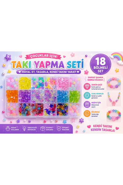 By MO Accessories Çocuklar Için Hobi Takı Yapma Seti Hobi Kiti Bileklik Kolye...