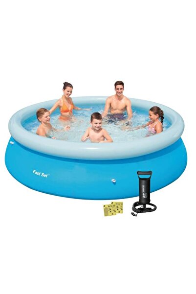 BESTWAY Piscina gonflabilă Fast set D183xH51 cm + pompă de umflat și kit de r...