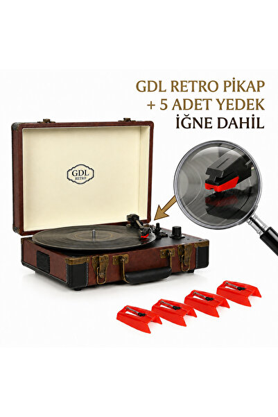 GDL Retro Çanta Pikap T317b Kahverengi + 5 Adet Universal Pikap İğnesi
