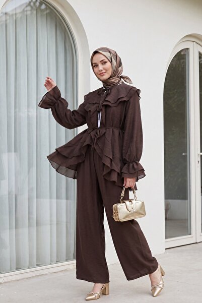 Modamorfo Lace-Up Front, Fold-Over Collar, Elasticated Sleeves, Lined Pants, ...