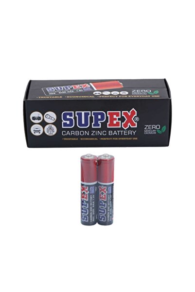S-Line Supex AAA R06 Çinko Karbon 1.5V Kumanda Pili (12 Adet)