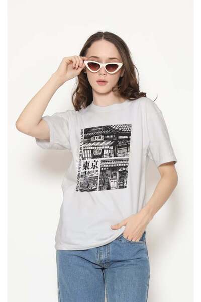 buzagi tasarım ürünleri Urban Regular Fit Unisex White T-Shirt