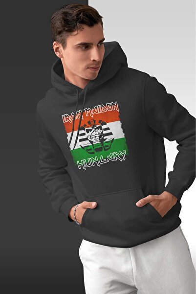 buzagi tasarım ürünleri Iron Maiden Oversize Hooded Unisex Sweatshirt
