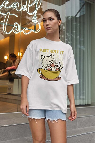 buzagi tasarım ürünleri Urban Oversize Unisex White T-Shirt
