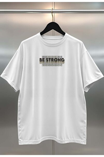 buzagi tasarım ürünleri Organic Cotton Digital Printed Oversize White T-Shirt