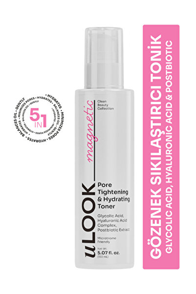 uLOOK Gözenek Sıkılaştırıcı & Nemlendirici Tonik 150 ml – Glikolik & Hyaluron...