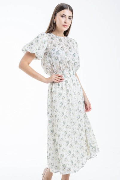 mica Floral Puff Sleeve Top