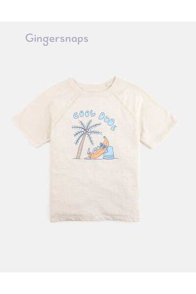 Gingersnaps Boys' half-sleeve turtle-print crew neck t-shirt
