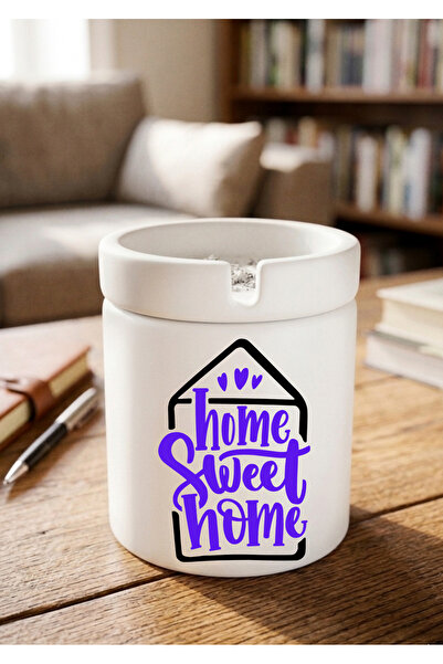 Eylül Design Home Sweet Home Minimalist Home Design Printed Ceramic Ashtray D...