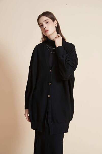 Yola Women's Long Sleeve Solid Cardigan with Front Buttons
