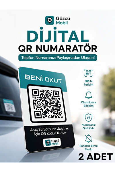 Gözcü Mobil 2-dijelni QR broj bez brojača, nova generacija vozila, motocikla,...