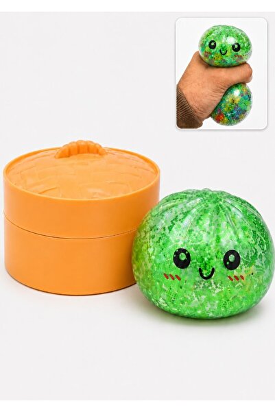 DAT Glitter Squishy Ball Transparent Dumpling Stress Ball Squeezable Sensory ...