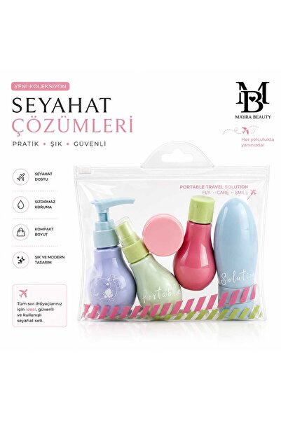 PİRAYE AKSESUAR Seyahat Kiti • Seyahat kutu • Seyahat Şişe Seti • Doldurabili...