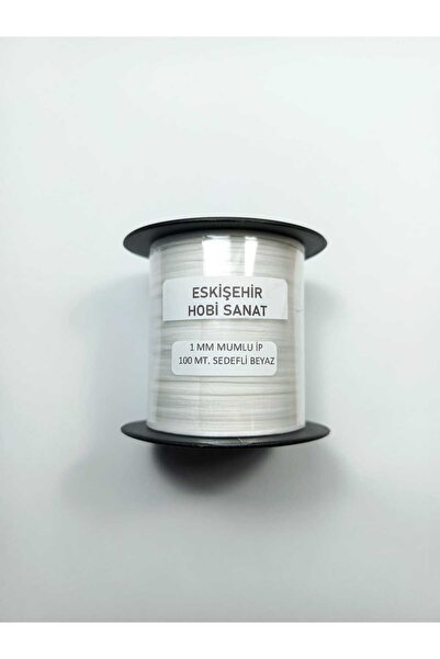 Eskişehir hobi sanat Alb sidefat 1,0 mm 100 de metri Snur cerat Saraç Snur de...