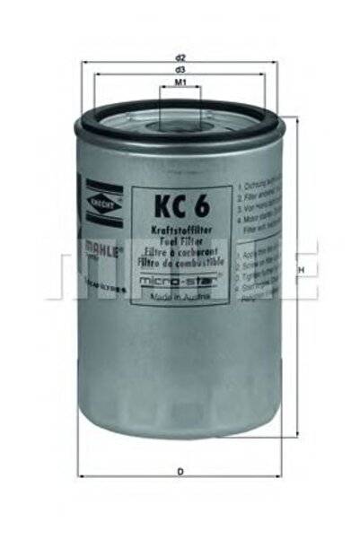 Mahle Original Filtru de combustibil KC 6