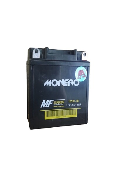 monero 12V 5Amper YÜKSEK/DİK 12N-5L-BS-CUP-YBR AKÜ EBATLARI: 119 x 60 x 129mm