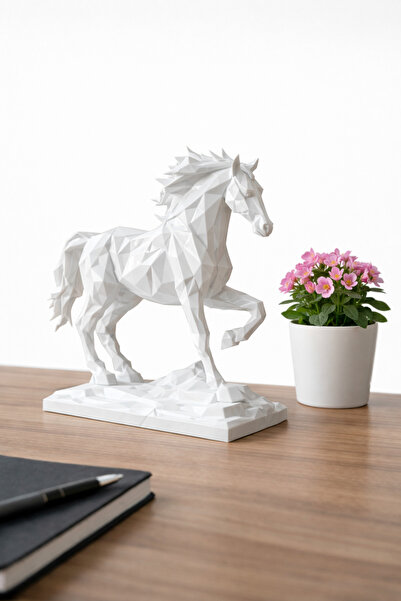 GENELOEM 🐎 Modern Geometrik At Figürü | 3D Dekoratif Heykel | Minimal Ev & O...