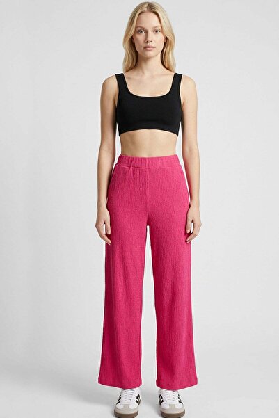 COTENCONCEPT Comfortable Fit High Waist Wide-Leg Viscose Mix Women's Trousers