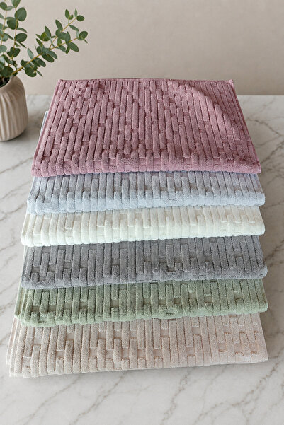 Bikaya Home Nurpak Kilim Patterned Foot Towel |   6 Pieces |   50X70 cm |   1...