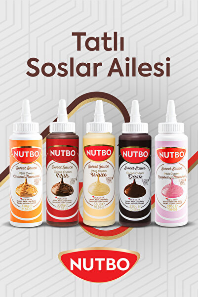 NUTBO Tatlı Sos Sütlü- Waffle& Krep& Pankek& Churros& San Sebastian& Kruvasan& Dondurma Sos 300 gr