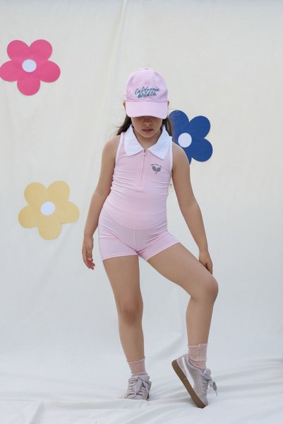 Miela Kids قميص رياضي للفتيات من تينس كلوب بسحّاب - وردي كاندي
