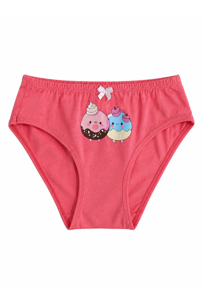 ÖZKAN underwear Özkan 41603 5'li Paket Kız Çocuk Karışık Renkli Desenli Pamuklu Yumuşak Slip Külot
