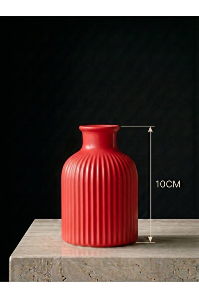 CANSEB Elegance Premium - Scarlet Red - 10cm Tall - Mini Vase - Hand-Painted ...