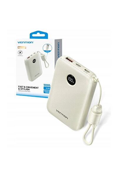 Vention FKAN0-C, 10.000 mAh, 22,5 W, Alb