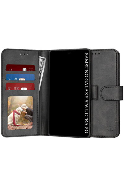 Techsuit Калъф за Samsung Galaxy S26 Ultra - тип  "Дневник " - Черен