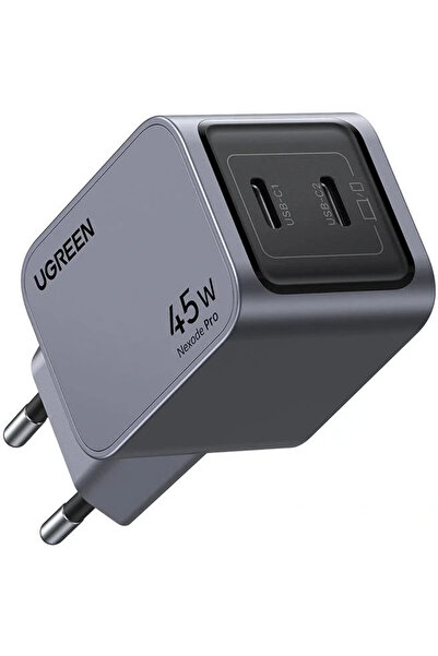 Ugreen 2x Încărcător rapid USB tip C GaN 45W Gri